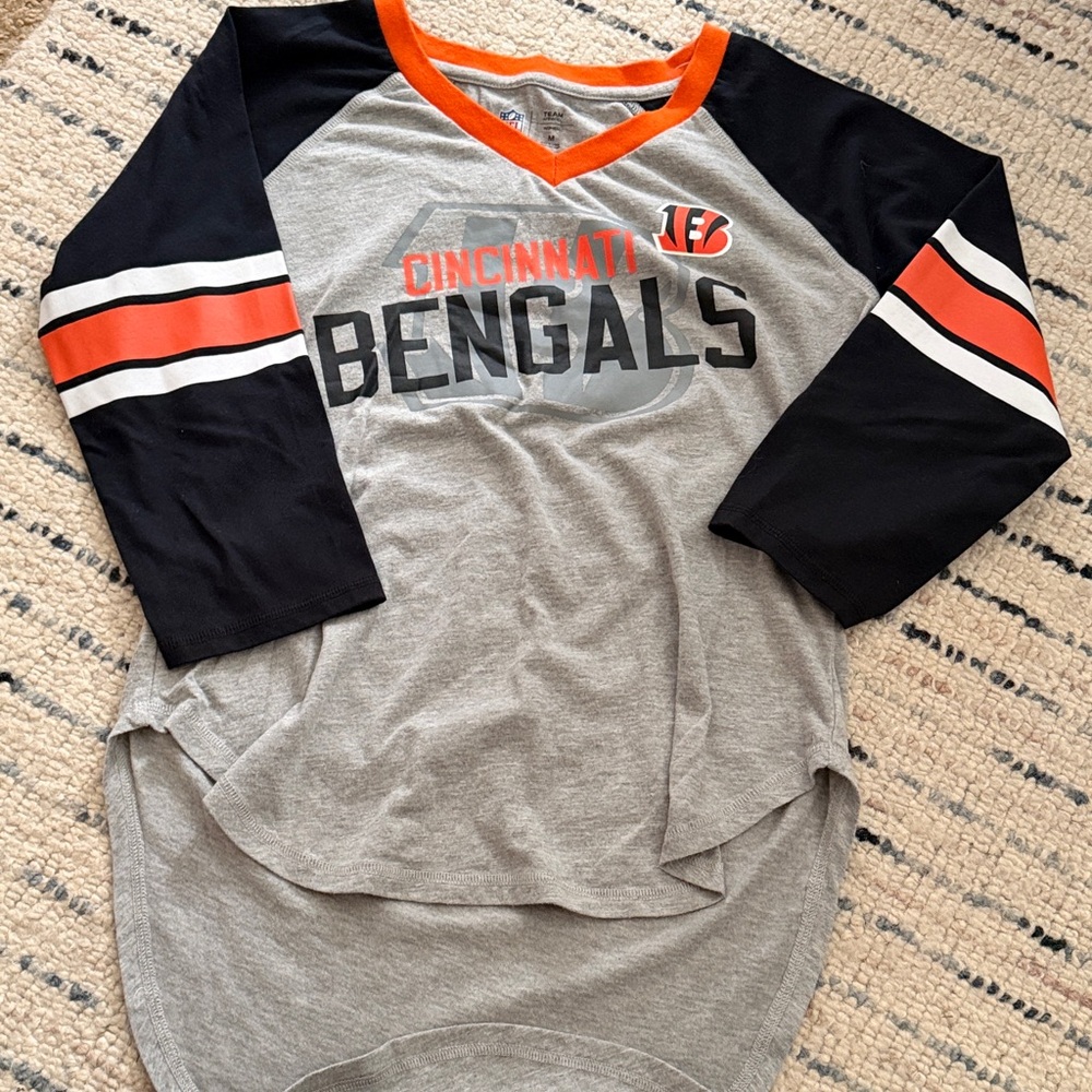 5- NFL Bengals Orange Short Sleeve Tee - Picture 6 of 7